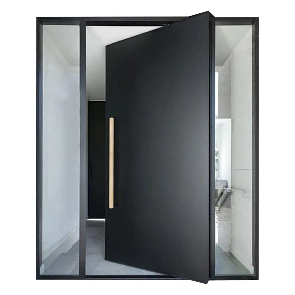 Custom Aluminum Exterior Door Modern Metal Entry Door with Thermal Insulation Weather Resistant Seal for Home Use
