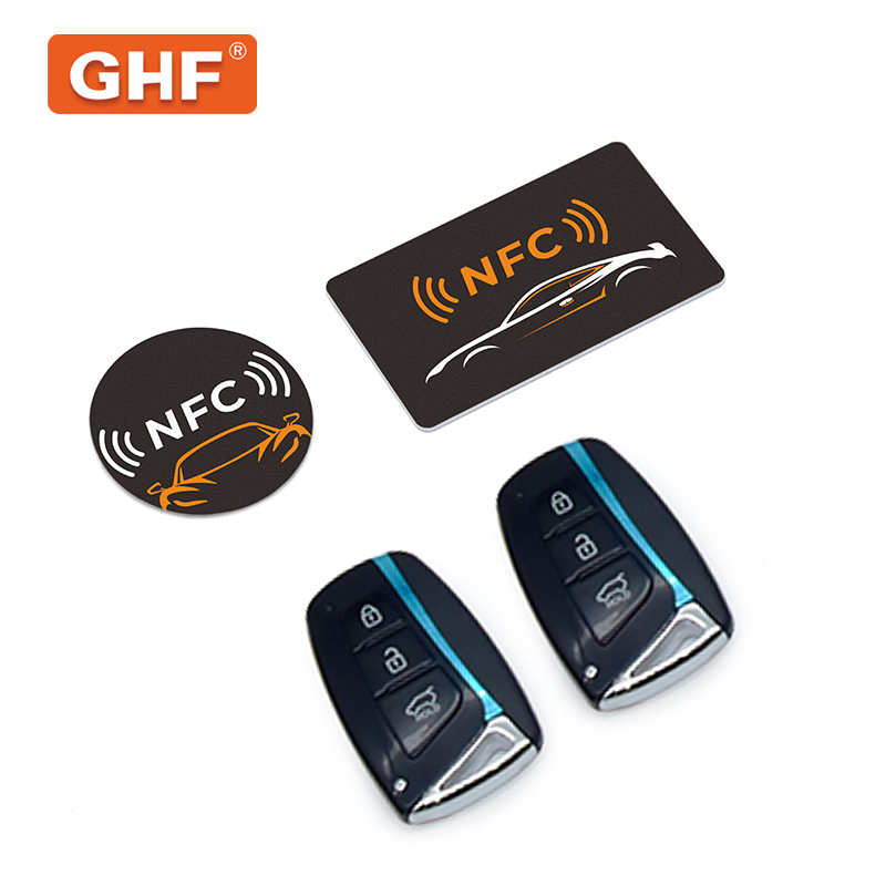 Universal NFC Card Car Alarm Car Keyless Entry Remote Engine Start System with Pke Push Button Bluetooth