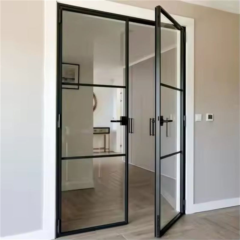 Energy Efficient Double Glass Folding Door for Residential Aluminum Entrance Systems