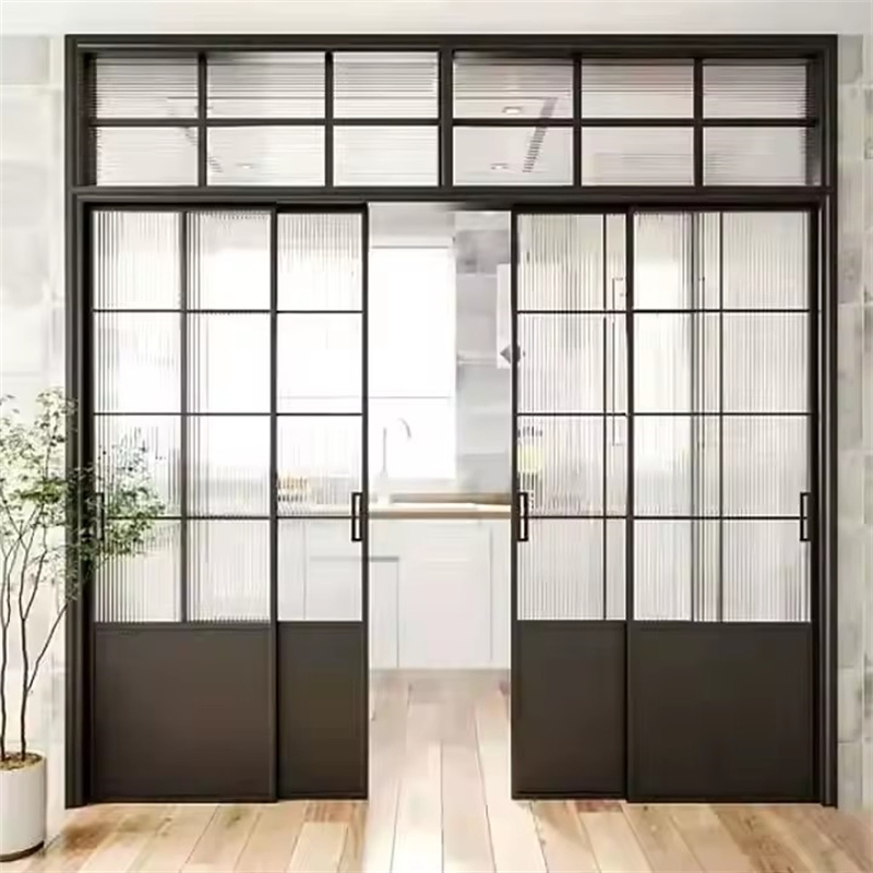 Energy Efficient Double Glass Folding Door for Residential Aluminum Entrance Systems