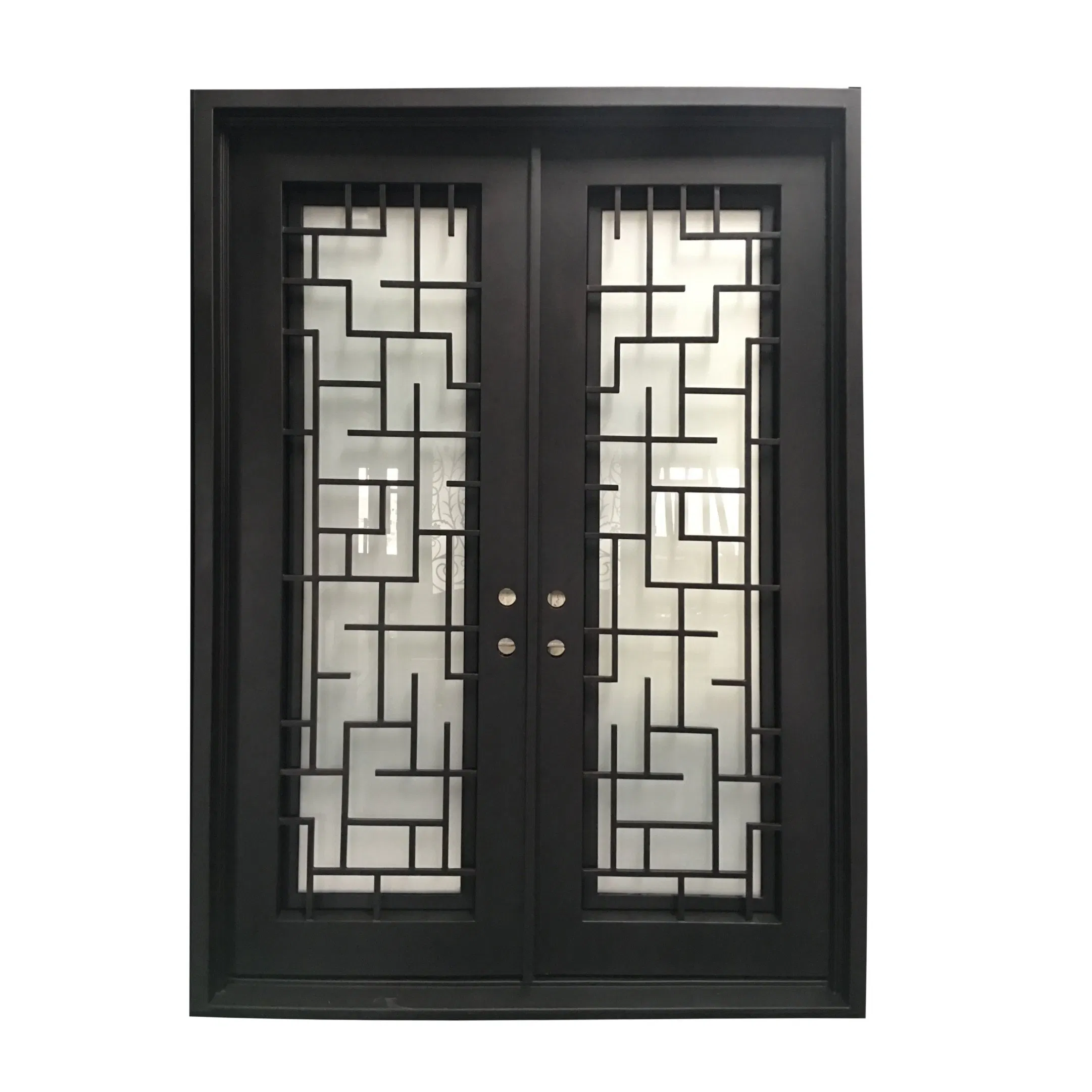 Hot Sell Thermal Break Weather Resistant Forged Wrought Security Steel Metal Exterior Front Entrance Iron Door