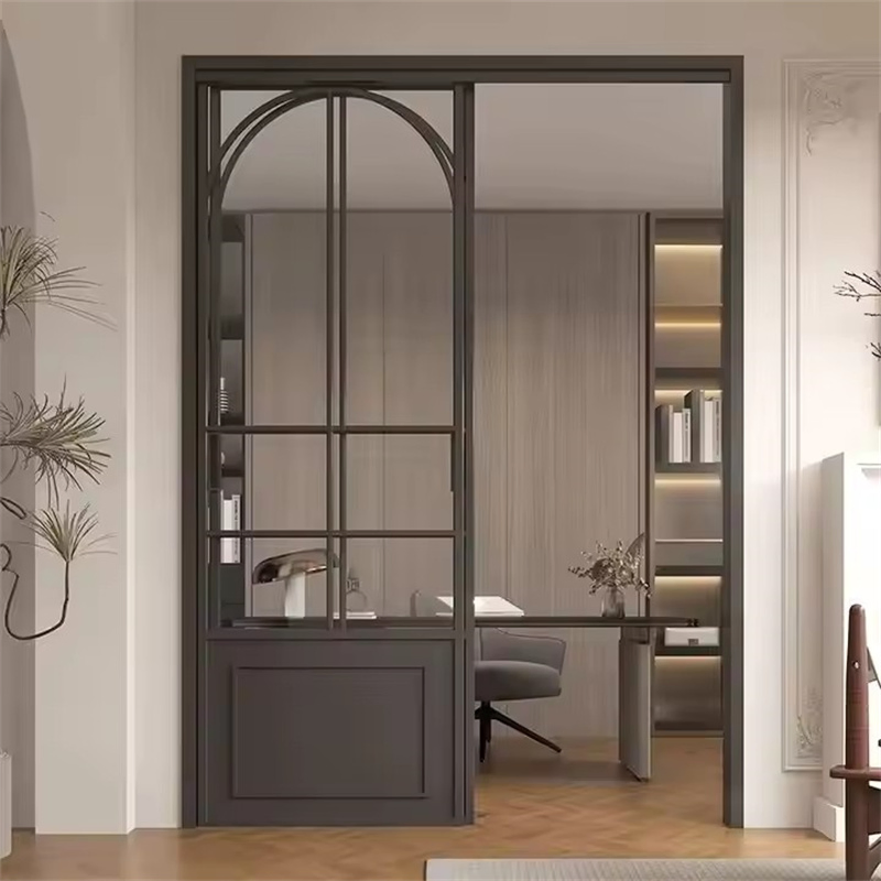 Energy Efficient Double Glass Folding Door for Residential Aluminum Entrance Systems