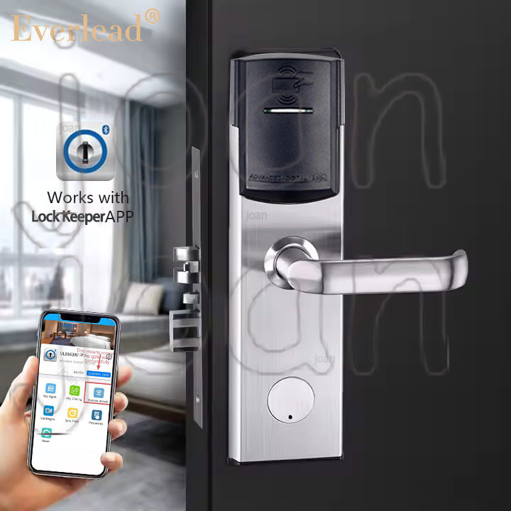 Hotel Management Software System Access Keys and Cards BLE APP Airbnb Aprtment Top Selling in Africen Market RFID Hotel Digital Smart Hotel Door Lock