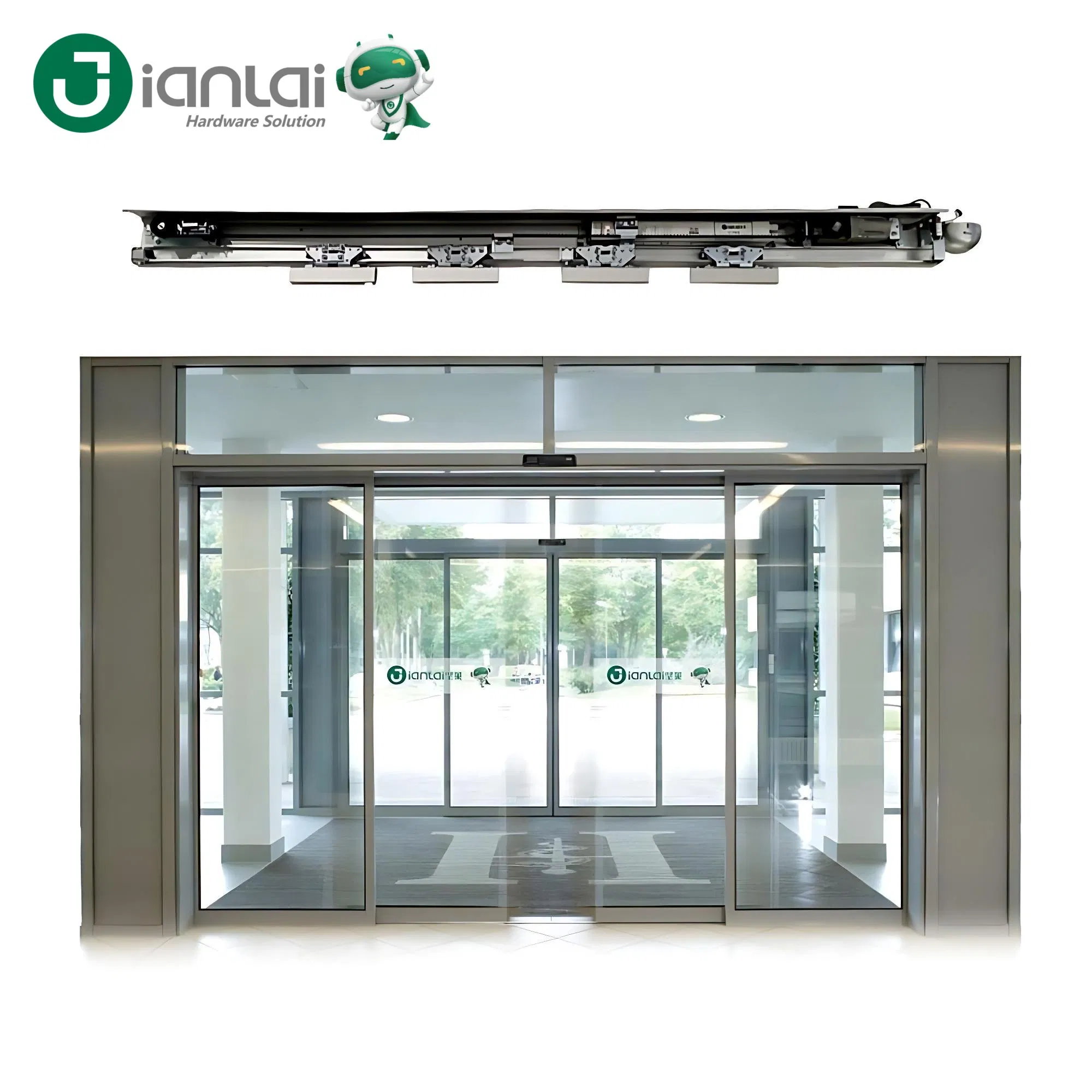 Smart Automatic Motor Sliding Door Opener Electric Entrance Sliding Door System