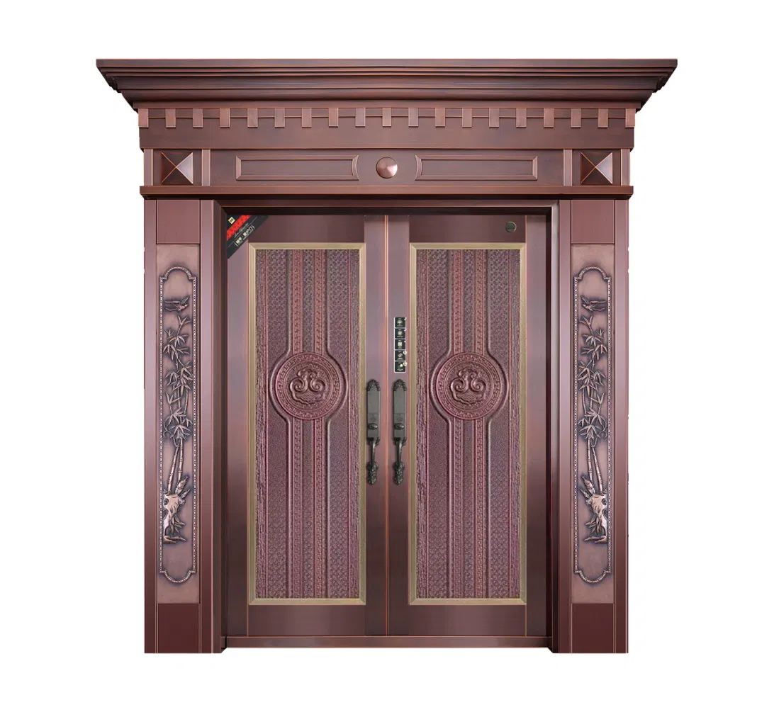 Modern Zinc Alloy Double Door for Building Entrance Architectural Design