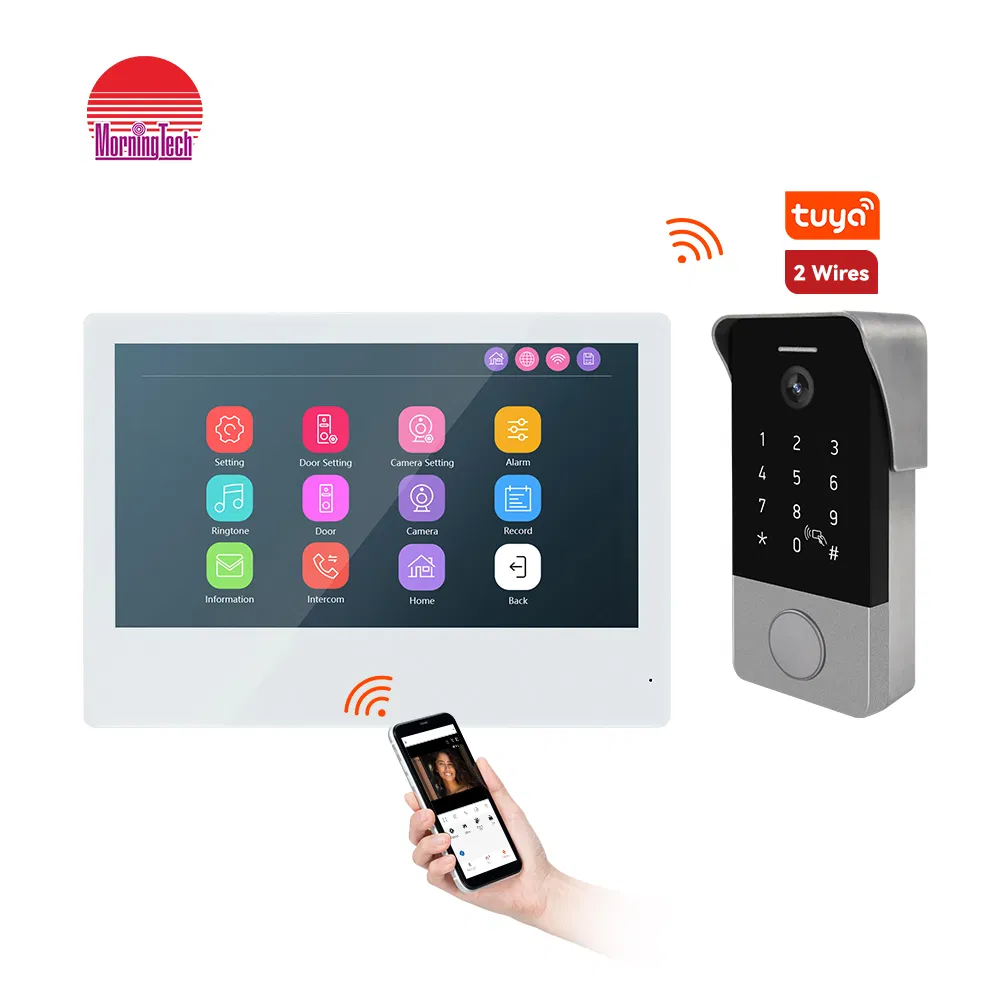 Color Screen Monitor Video Intercom with Smart APP Remote Doorbell Security System