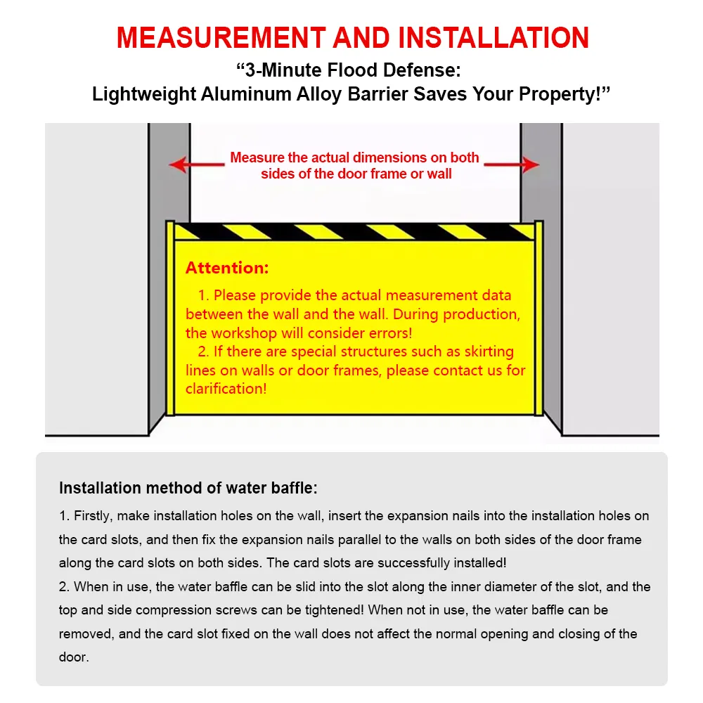 Flood Prevention Barrier Professional Aluminum Defense System for Commercial Basement and Loading Dock
