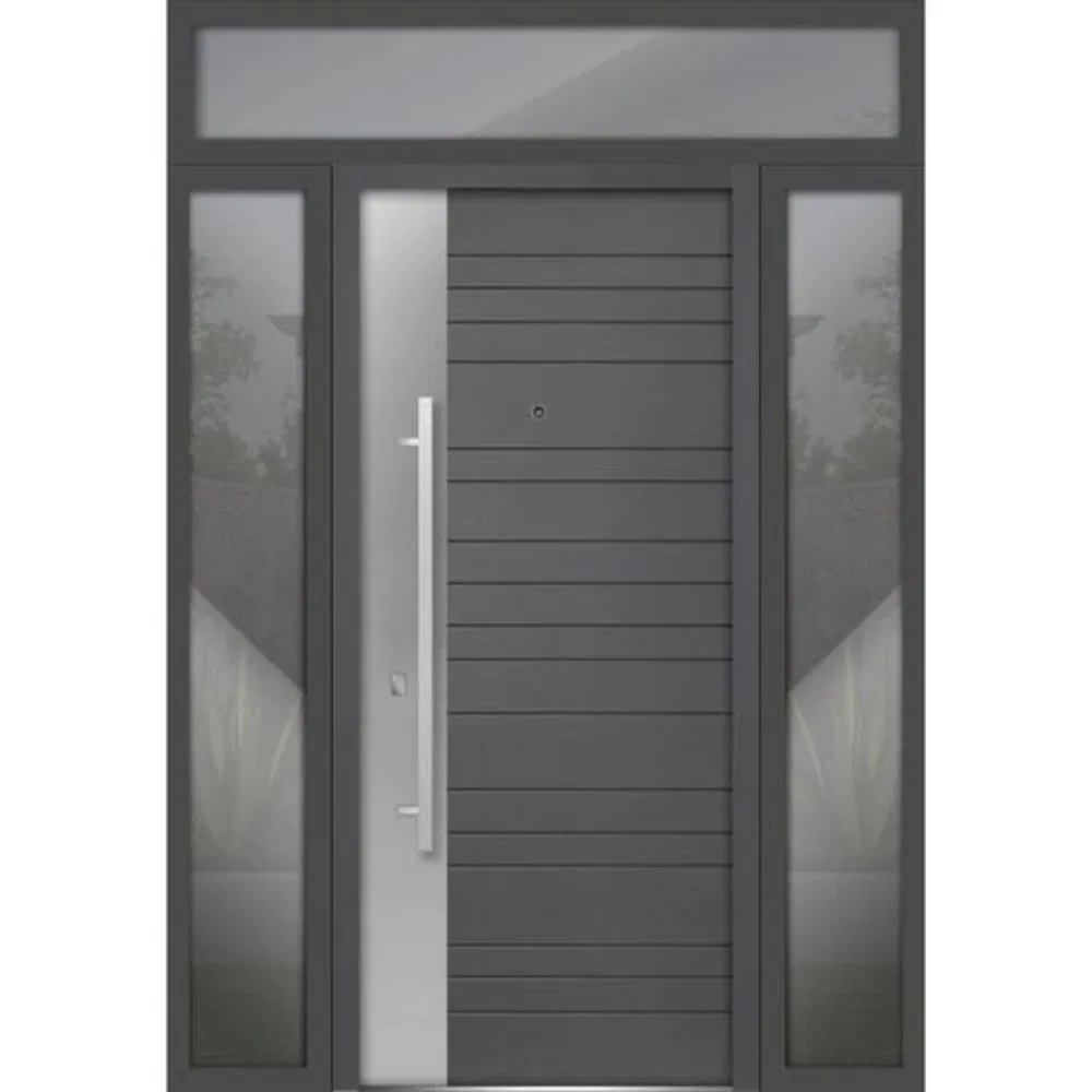 High Quality Metal Exterior Door Modern Steel Security Entry Door with Durable Frame and Weather Resistant Finish for Residential and Commercial Projects