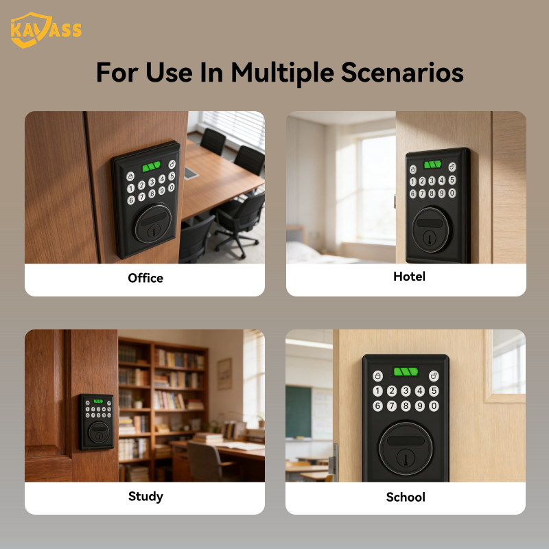 Kavass Secure Smart Door Lock System with Bluetooth and Remote Access