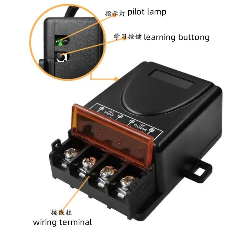 RF Wireless Remote Controller Switch 433MHz AC 220V Relay Motor Water Pump Door Access System for Car Power Gate 315MHz Frequency