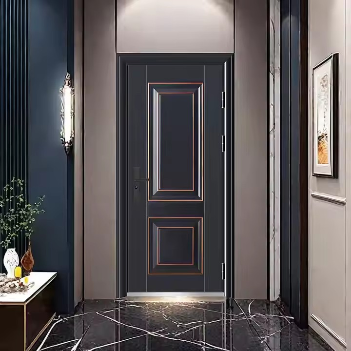 Quality Luxury Anti-Theft Metal Steel Front Door Modern Design for Entrance for Residential Villa