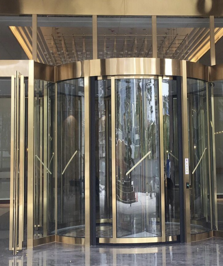 Factory Supply Automatic Revolving Door Hotel Entrance Door Waterproof Security Rotating Door System