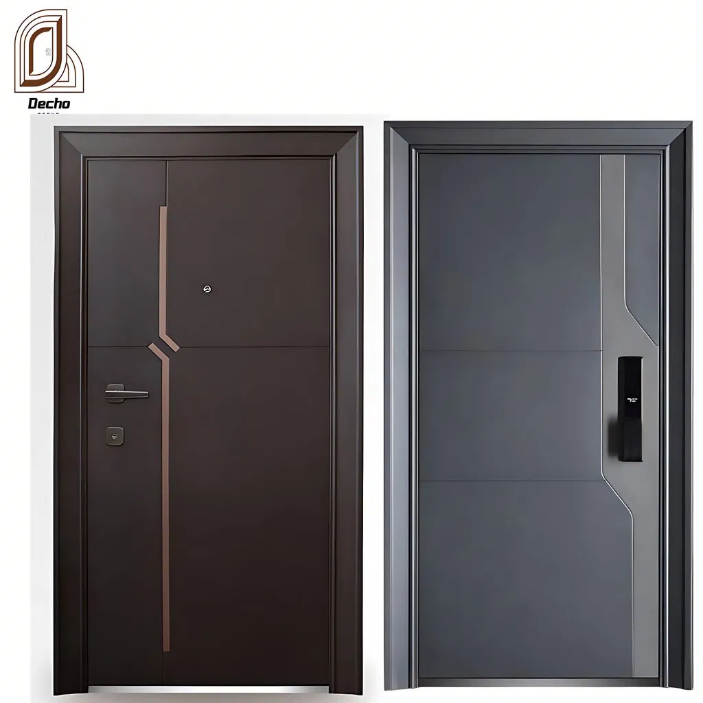 Exterior Security Residential Anti-Theft Modern Single Steel Entrance Door for Home Project