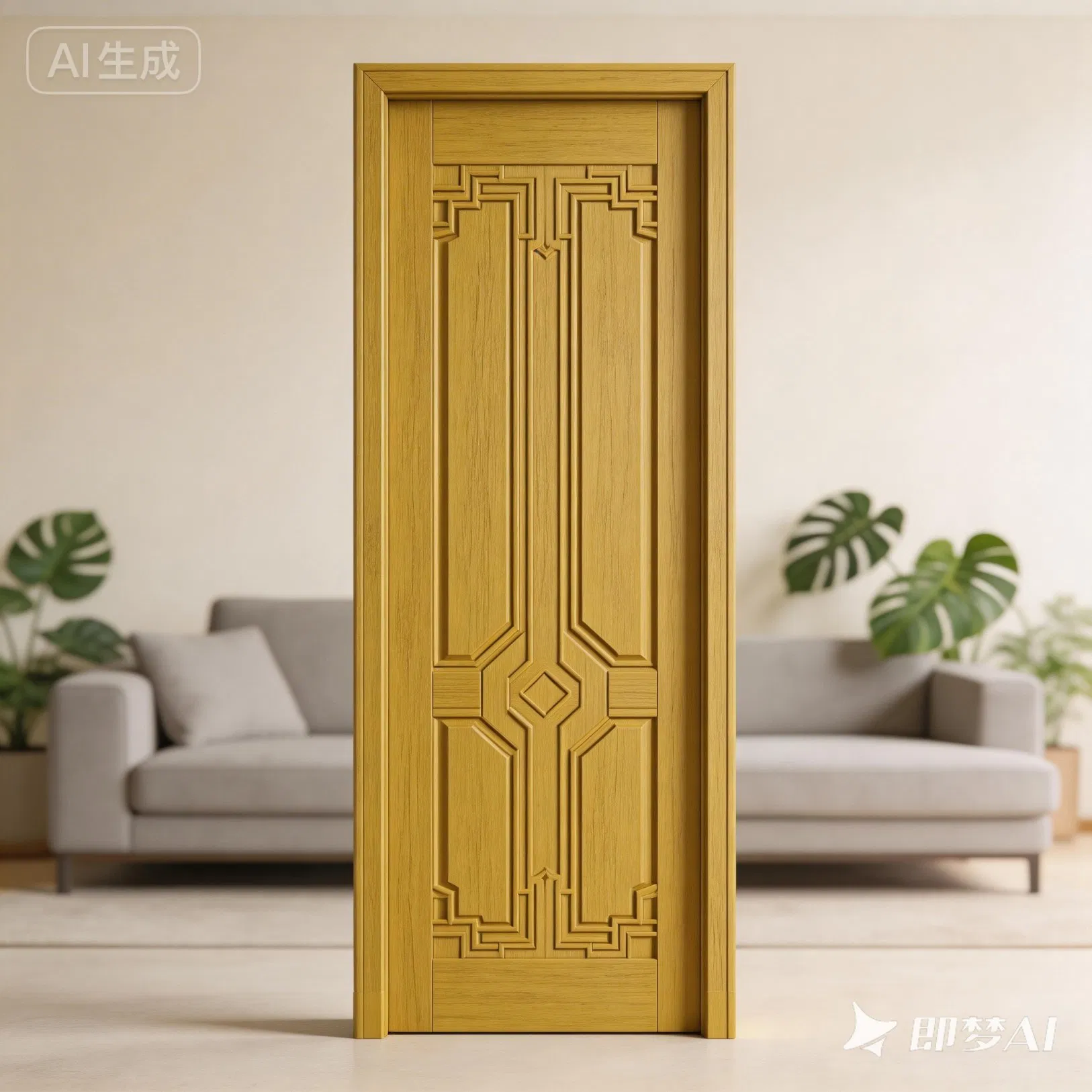 Waterproof WPC Exterior Door Weather-Resistant Composite Door for Entryway