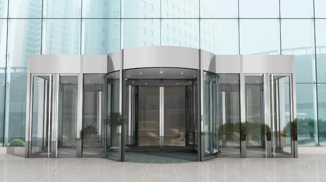 Commercial Building Entrance Revolving Door Automation System
