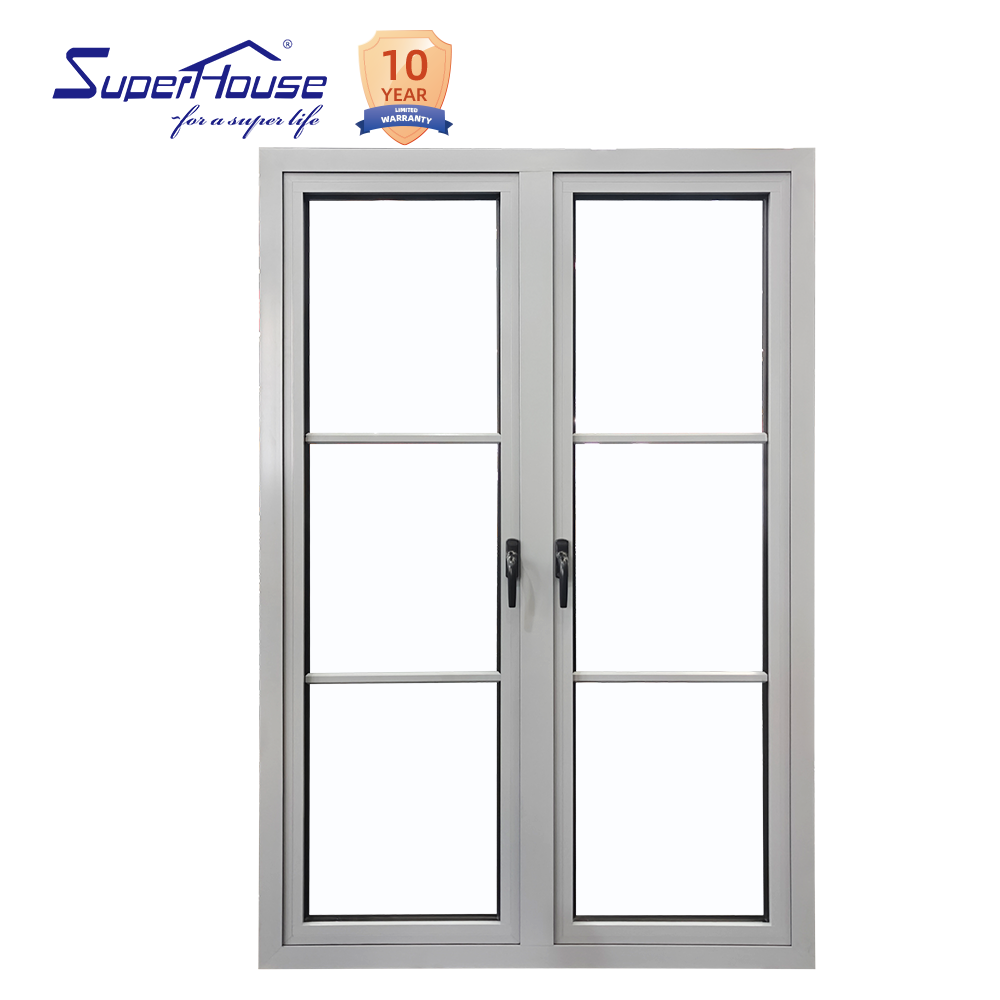 Thermal Break Aluminum Casement Window Steel Look French Style Windows for Historical Buildings USA Market
