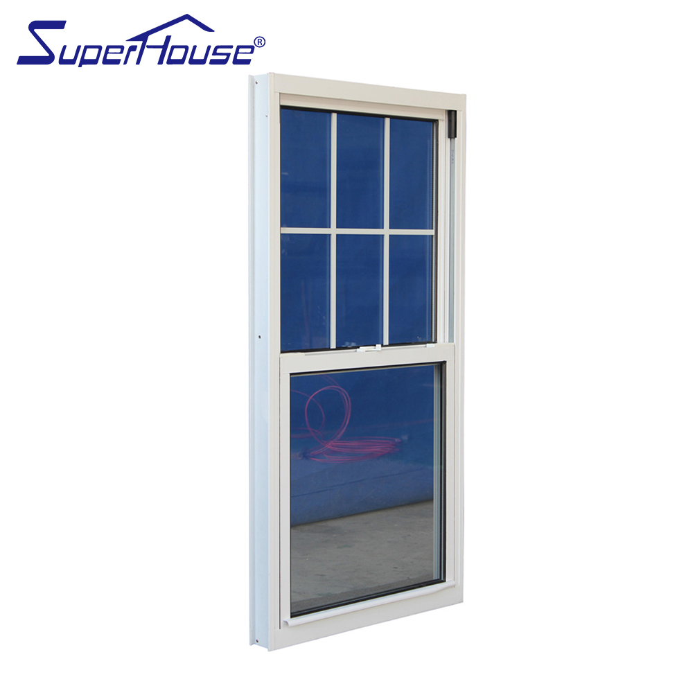 Vertical Slide Aluminium Single Hung Windows Double Glazed Sliding Window Customized Double Hung Windows