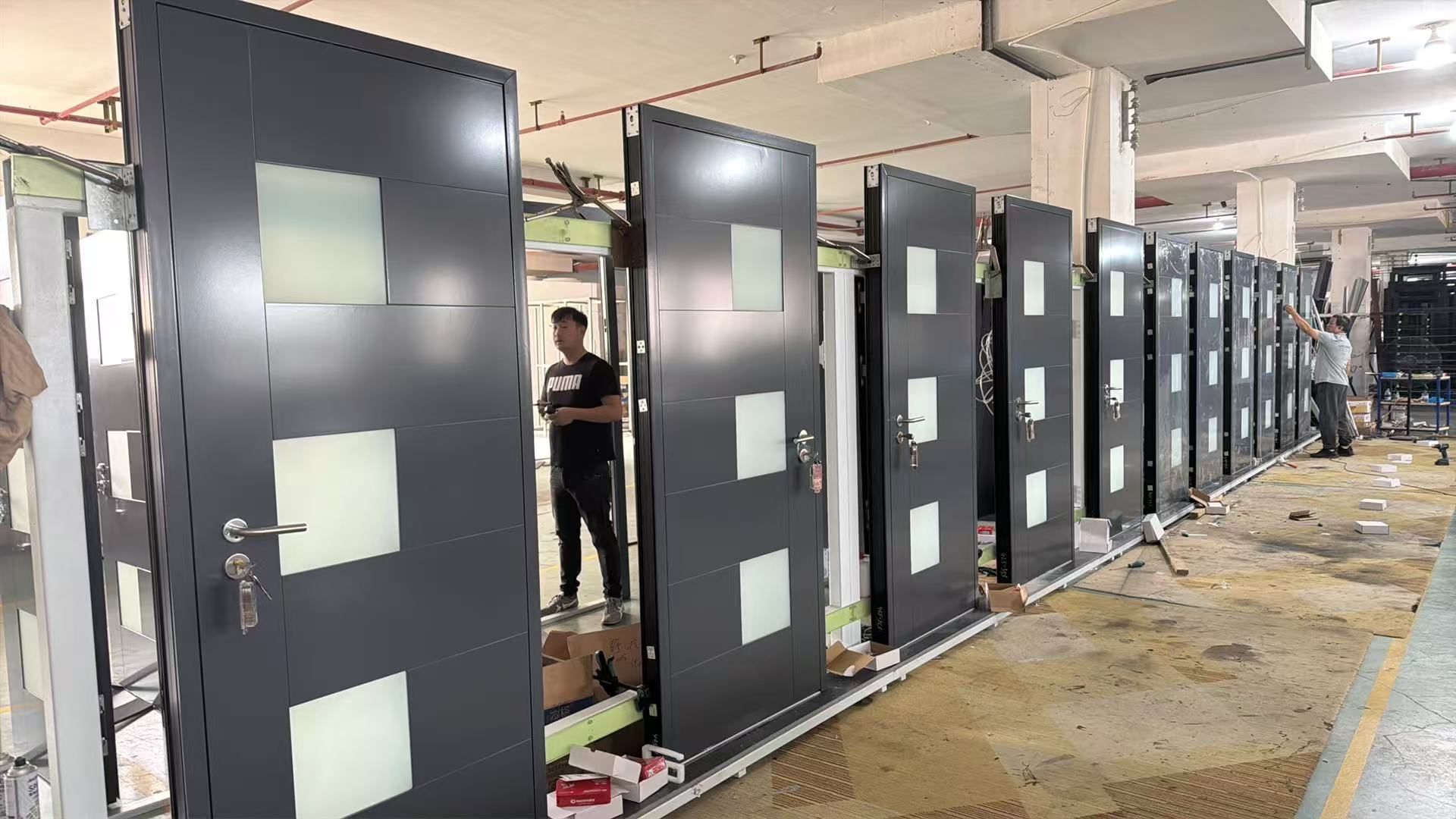 Smart Exterior Entry Door with Fingerprint, Password, Remote Control & APP Intelligent Access System