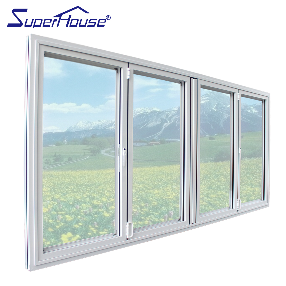 Superior Quality Modern Energy-saving Glass Aluminum Bi Fold Windows Exterior Accordion Design