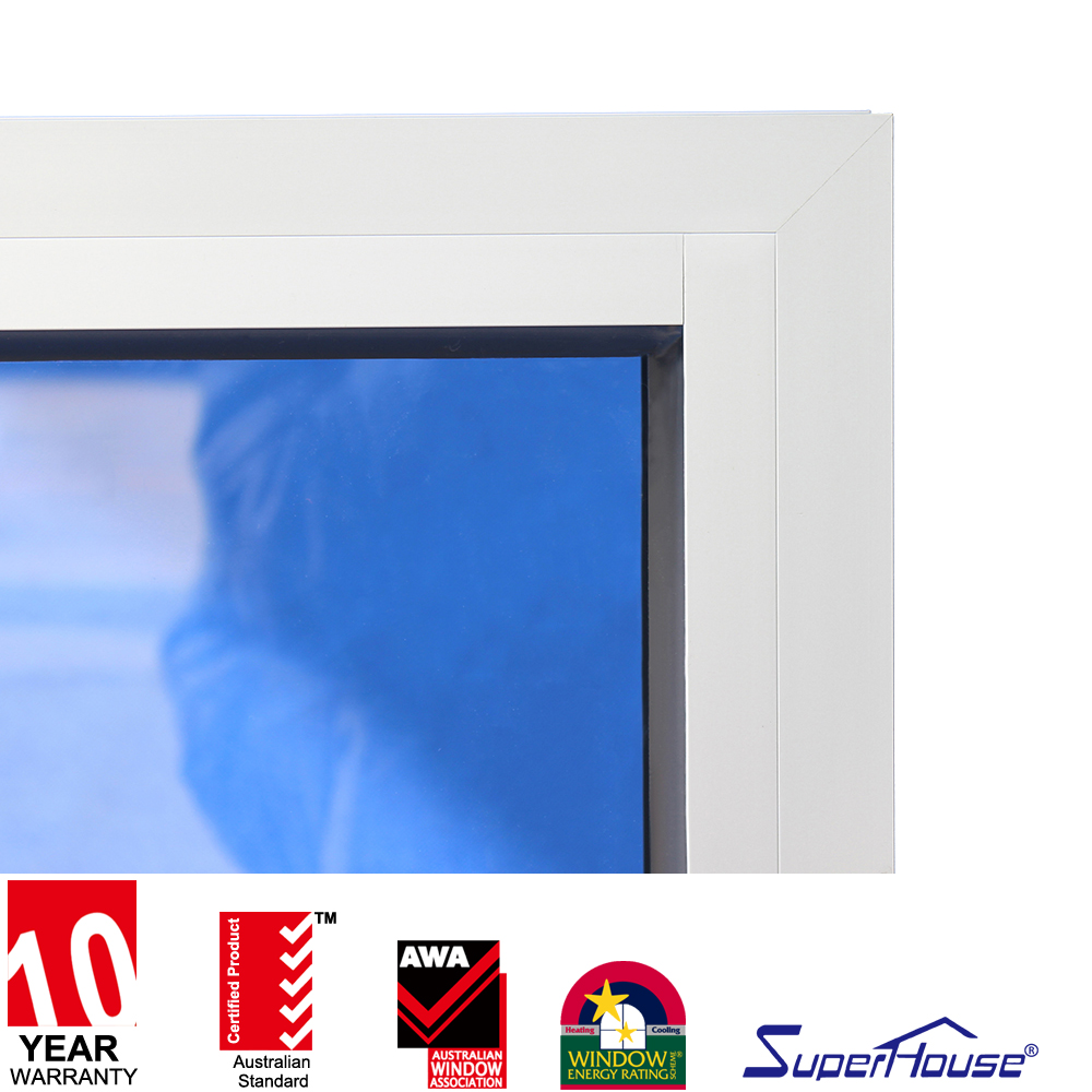 Superhouse NFRC Modern Large Size Fixed Aluminum Hurricane Impact Soundproof Double Glass Floor Corner Curved Picture Window