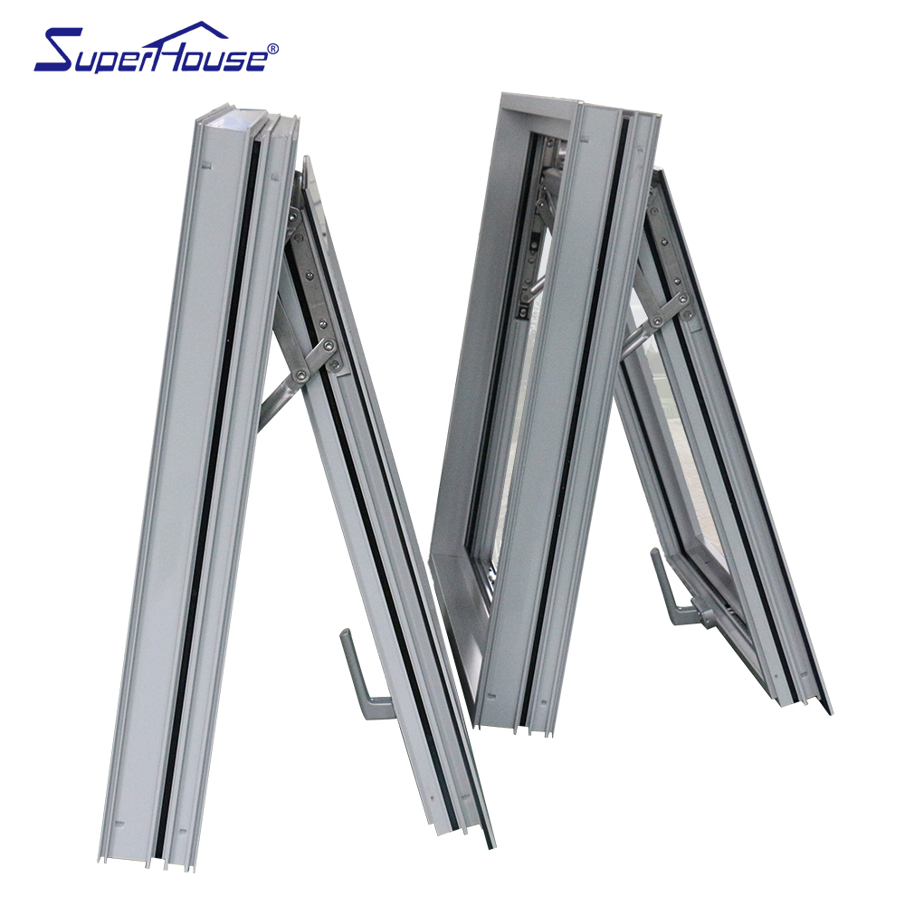 Superhouse Custom Sizes Aluminum Skylight with Modern Design for Outdoor Use Ventilation & Light Transmission Awning Window