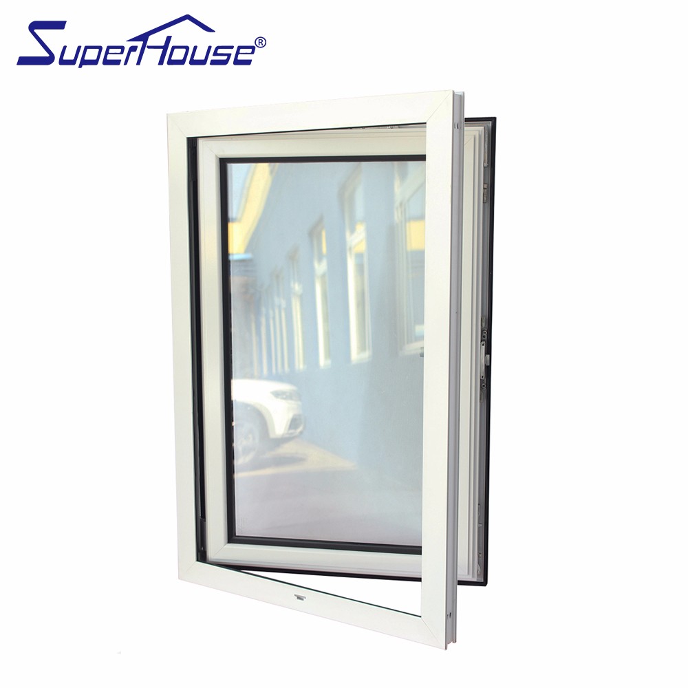 NFRC Certified Aluminum Tilt&Turn Window Double Glazing Low E Coating Customized Color Heat Insulation for Luxury Villa