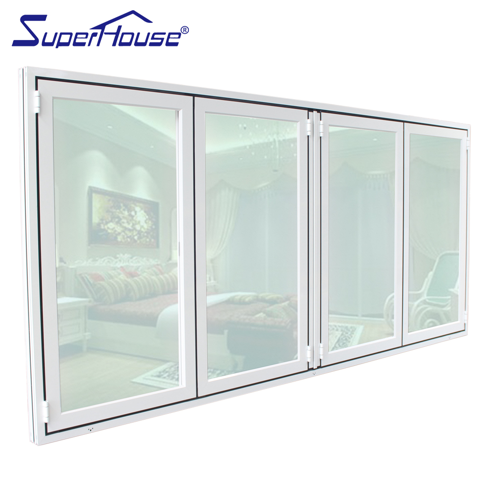 Modern Design Thermal Break Hurricane Impact Resistant Soundproof for Kitchen & Exterior Use Aluminum Alloy Folding Window