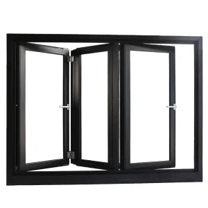 NOA Hurricane Impact windows Aluminium Tempered Glass Bi Folding Window