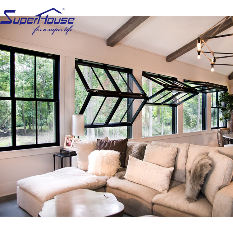 Vertical Folding windows up and Down Bi Fold Window Fold up Aluminum Glass Windows
