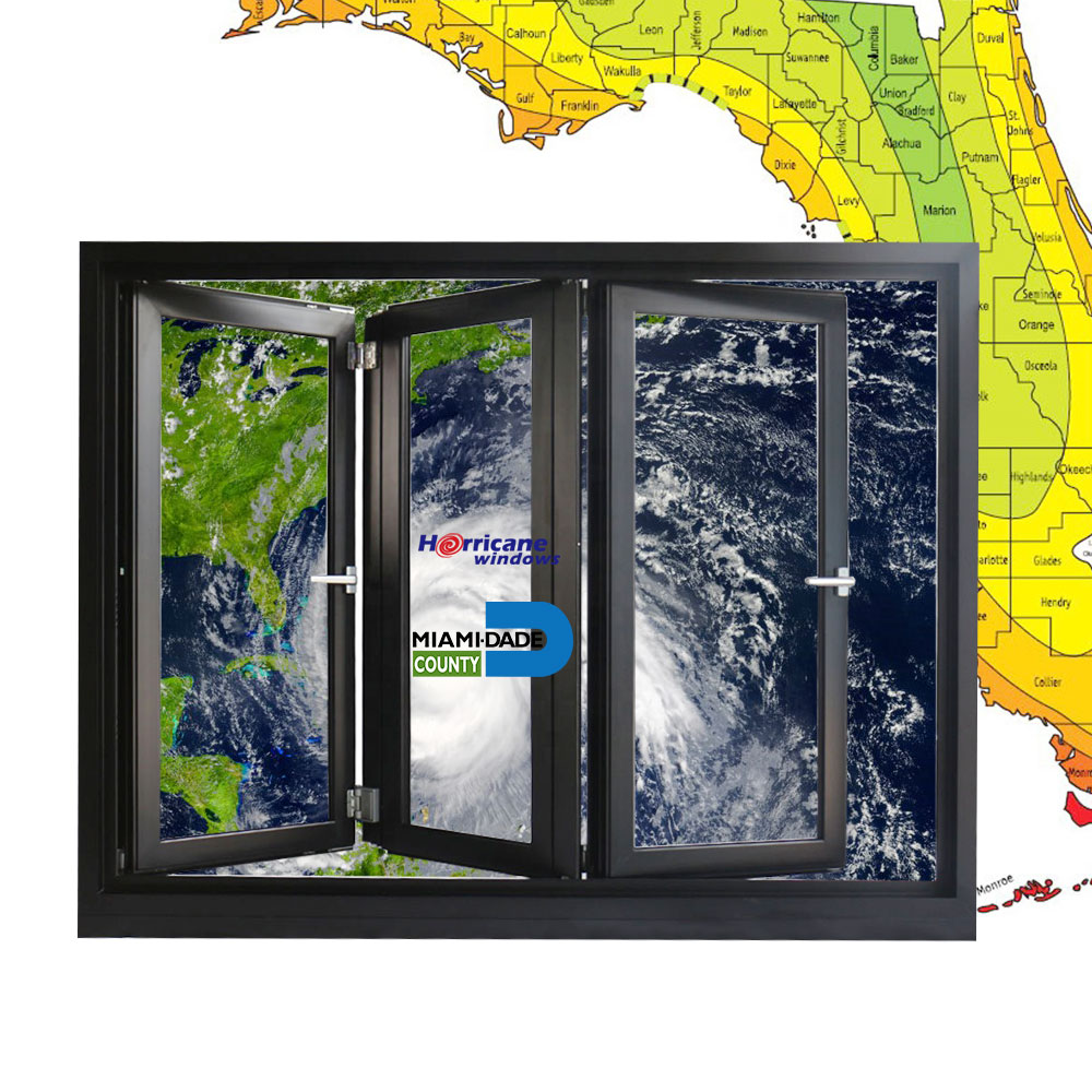 Hurricane Impact System Safety Glass Aluminum Bi Fold Windows Exterior Accordion Design