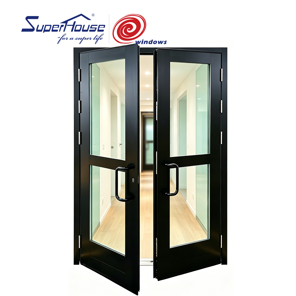 Commercial Custom Aluminum Alloy Double Glass Swing Door Pull Handle High Impact Modern Design for Hospital Hotel Use Windproof