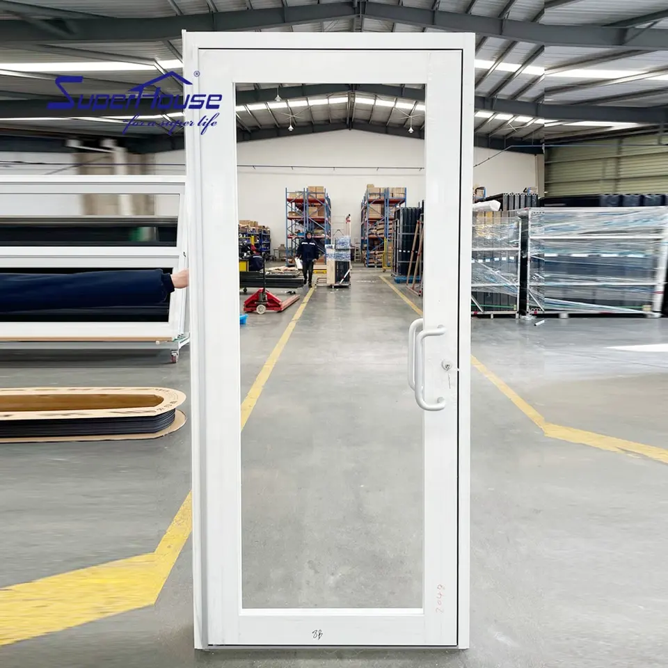 Australia  Popular School Door Commercial Exterior Aluminium Glass Escape Doors  with Pull bar Door Closer