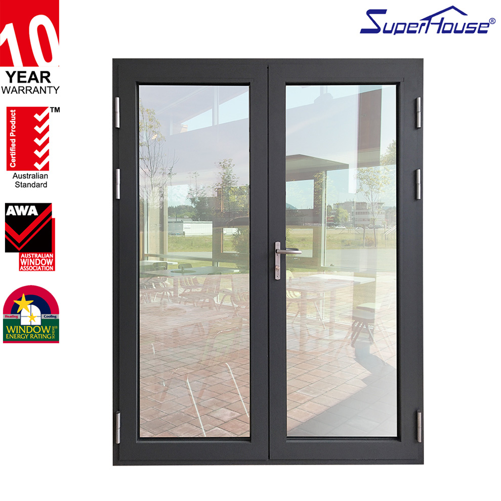Custom Hinged Door Factory Thermal Alloy Entrance House Entry Impact Break Modern Soundproof Swing Door