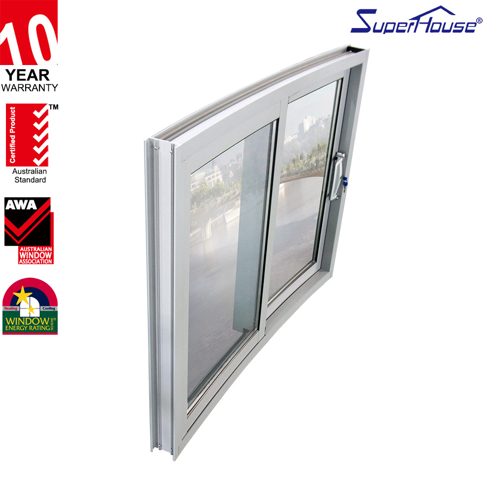 AS2047 Aluminum Sliding Window Modern Design Reflective Coated Glass Custom Color Privacy Protection for Residential Project