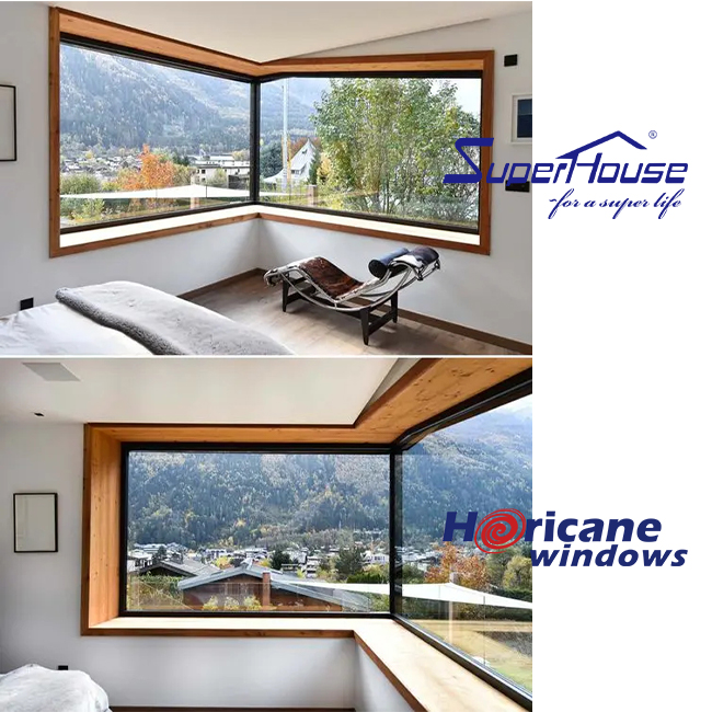 Customized Special Shape Fixed Modern Aluminum Alloy Window Double Glazing Laminated Safety Fixed Window Arch Fixed Window