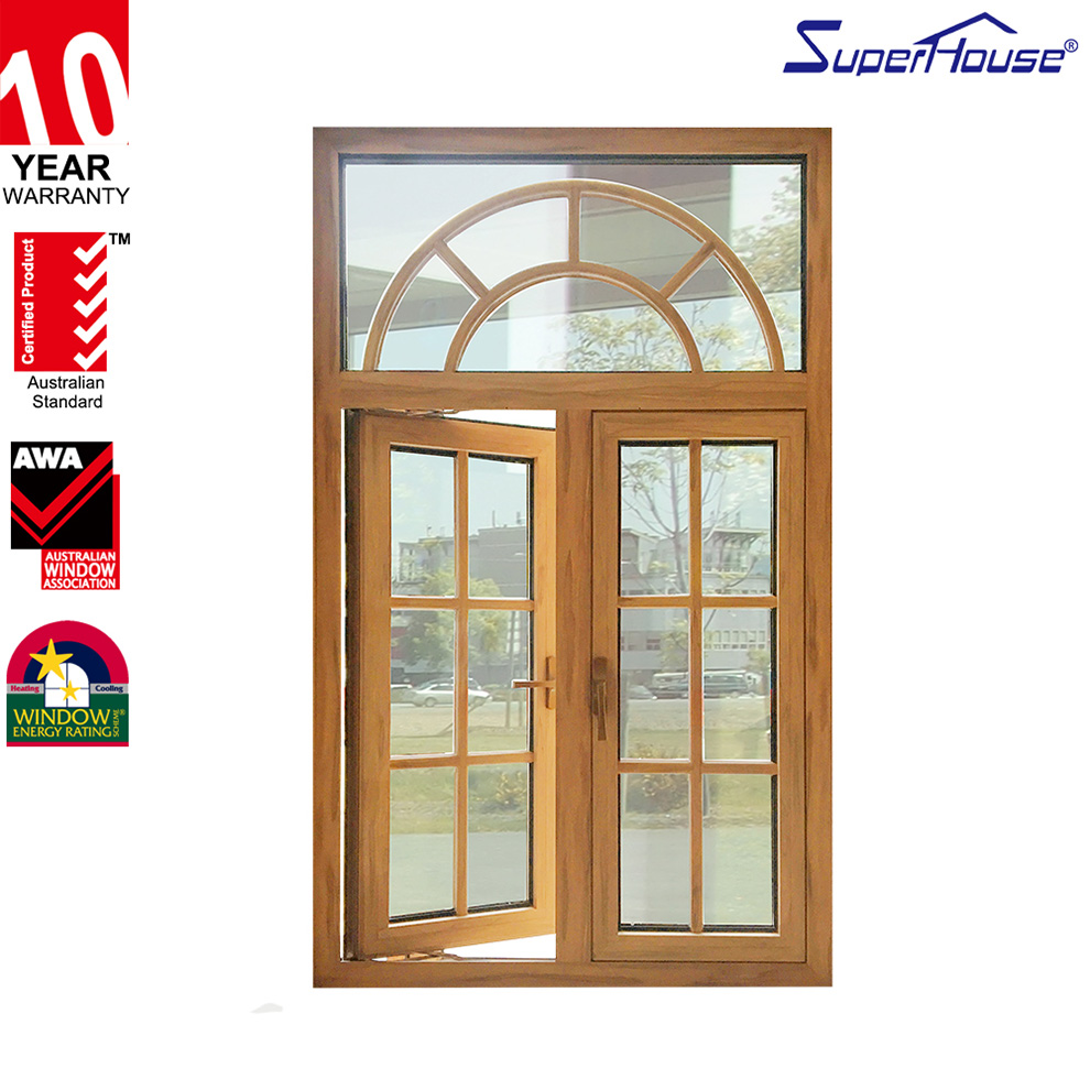 Superhosue High Energy Efficiency NFRC Narrow Frame Aluminium Casement Windows