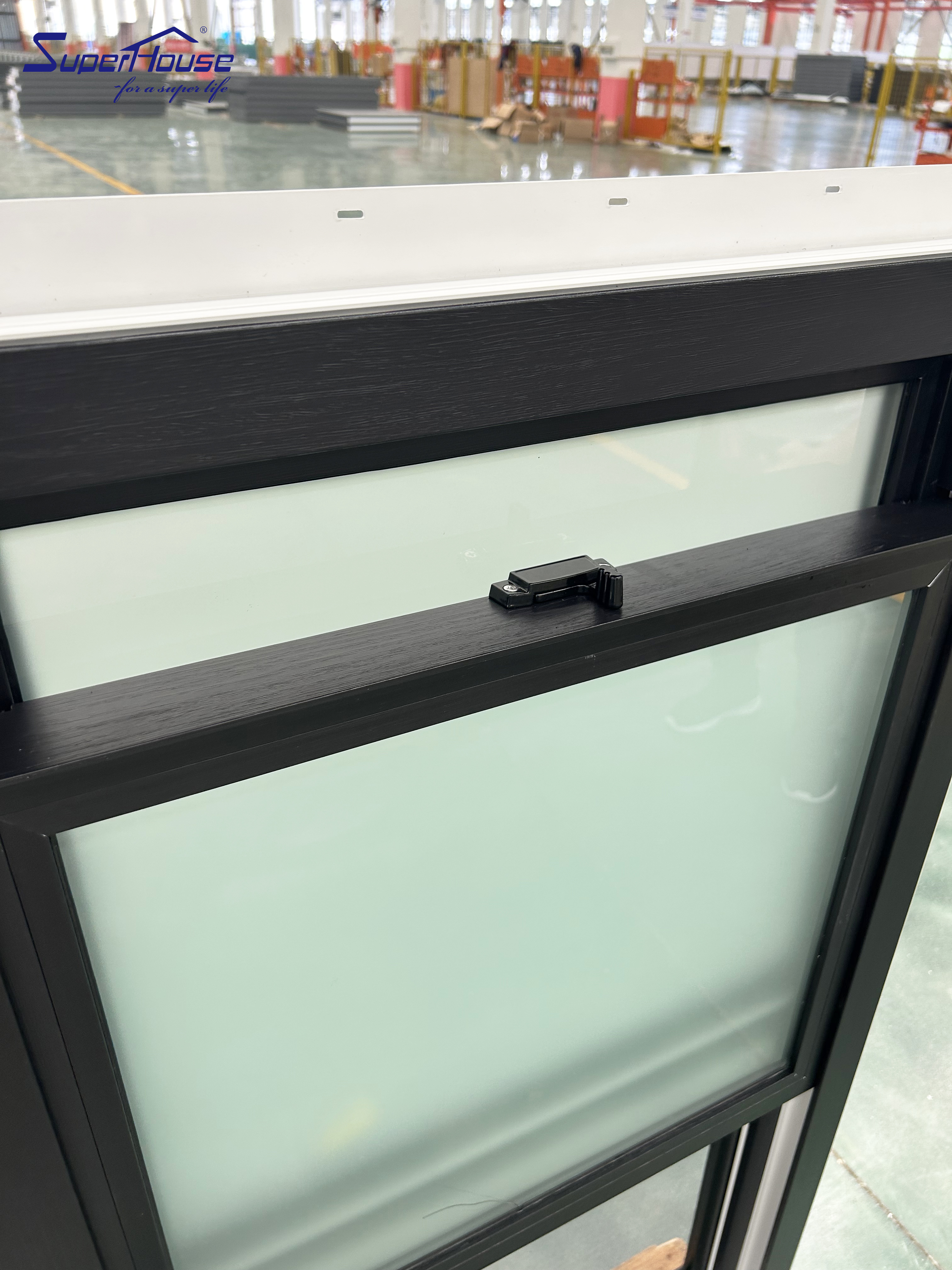 Hurricane Impact Standard Single Hung Aluminum Window Modern Vertical Sliding Design