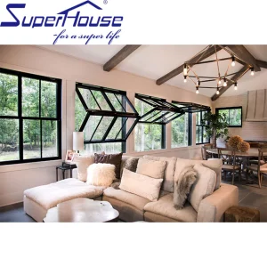 Modern Aluminium Vertical Fold Hurricane Proof Window
