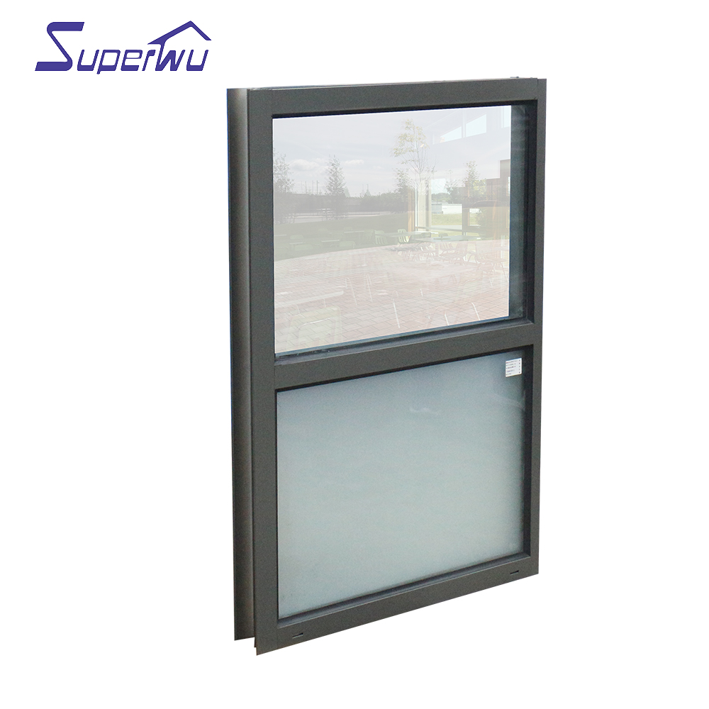 Aluminum Fixed Window with Tempered Frosted Glass Powder Coated Frame AS2047 Certified Privacy Security Design for Residential
