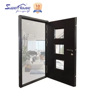 Superhouse Australian Customized Luxury Exterior Entrance Door Aluminum Alloy Anti-Theft Fireproof Bulletproof Glass Pivot Door