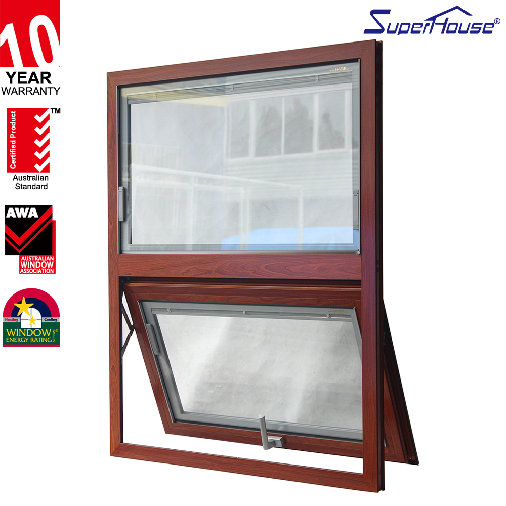 Customize American Awning Windows with Fixed windows Hurricane Proof Low-E Glass Windows Double Glazing Awning Windows