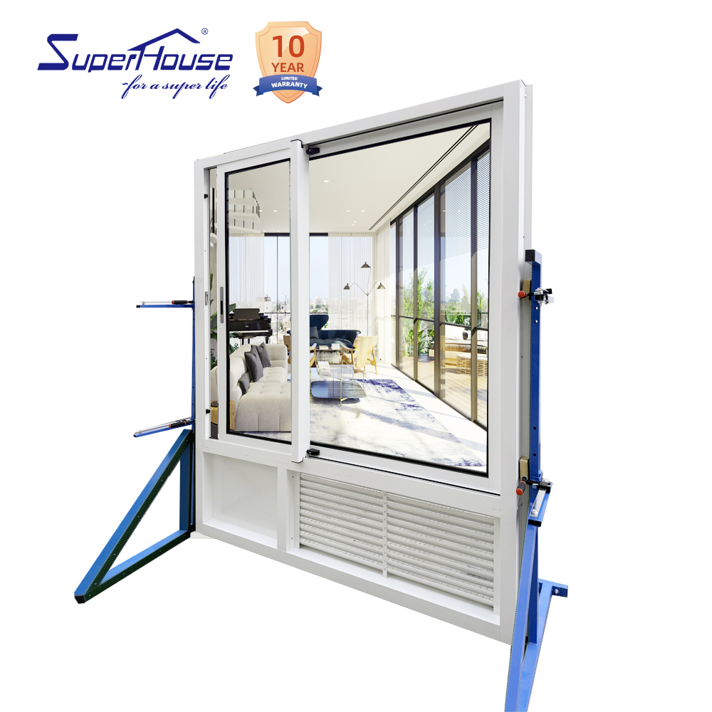 Hotel Sliding Window PTAC Aluminium Louvers Stainless Steel Screen Energy Star Qualified for Modern Design Efficient Airflow