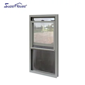 Hurricane Impact Single Hung Window USA Florida Most Popular Customize Color Aluminium Frame Window with FL Code and NOA