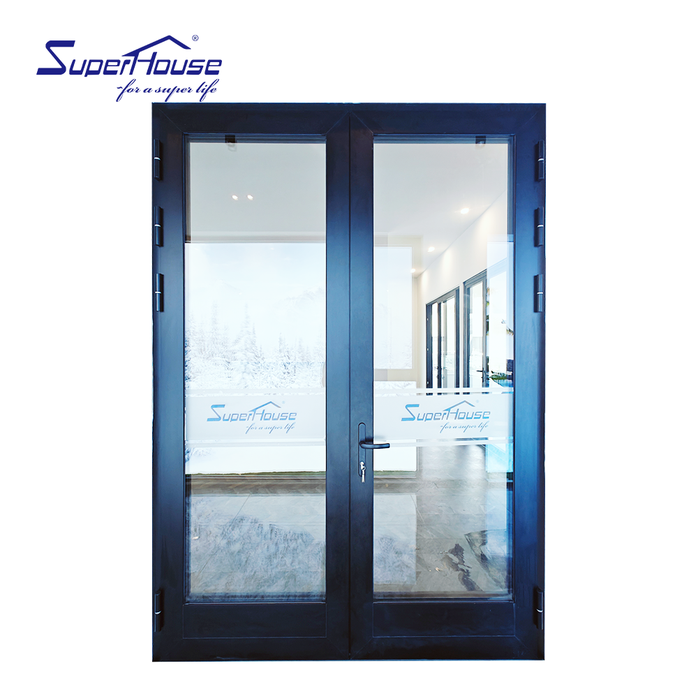 NOA Certified Miami Hurricane Proof Aluminum Casement Door Double Glazed Windproof Waterproof Interior Living Room Swing Door