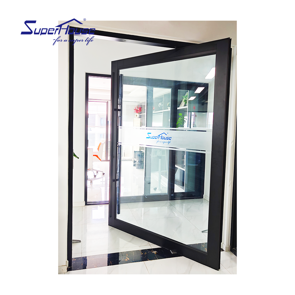 Artificial Intelligence Face Recognition Remote Control Customized High-end Secret Aluminum Alloy Bullet Proof Glass Hinged Door