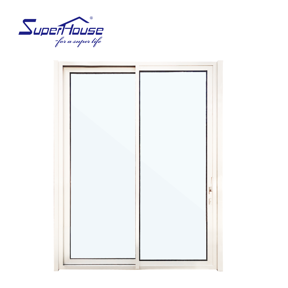 Superhouse NOA Florida Hurricane Resistance Glass Patio Doors for Hotel Villa with Custom Service Aluminum White Sliding Door