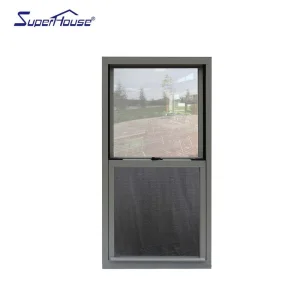 Custom windows Aluminum Double Glass windows Single Hung Window Custom 24x48