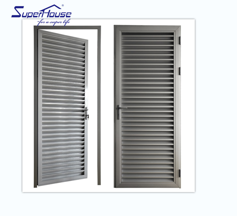 Commercial Office Aluminium Louver Hinged Door Waterproof Anti-rust Privacy Machine Room Heat Dissipation Tool Room Ventilation