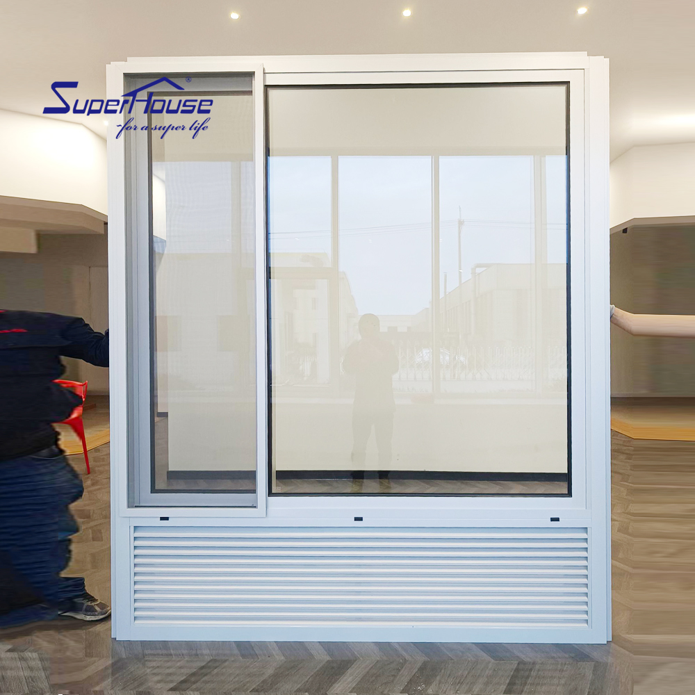 Commercial hurricane impact aluminum window Miami-dade certified Large missile tested 5 start hotel window with customized size