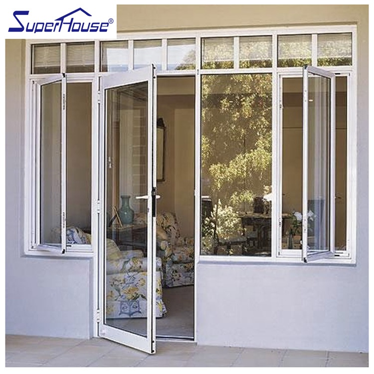 Aluminum Doors and Windows Double Tempered Glass With Super Waterproof for Container House